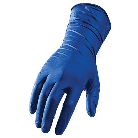 LIFT SAFETY L-FLEX, Latex Disposable Gloves, 15 mil Palm, Latex, M, 50 PK, Blue GLX-16BM